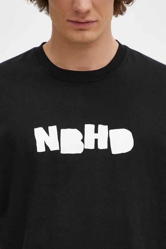 Бавовняна футболка NEIGHBORHOOD Tee SS-7 чорний 242PCNH.ST07