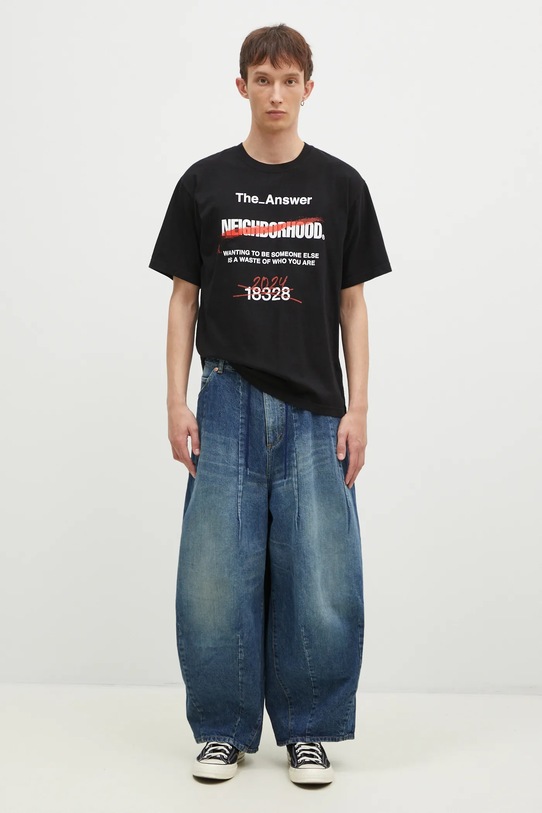 Bavlněné tričko NEIGHBORHOOD Tee SS-13 242PCNH.ST13 černá