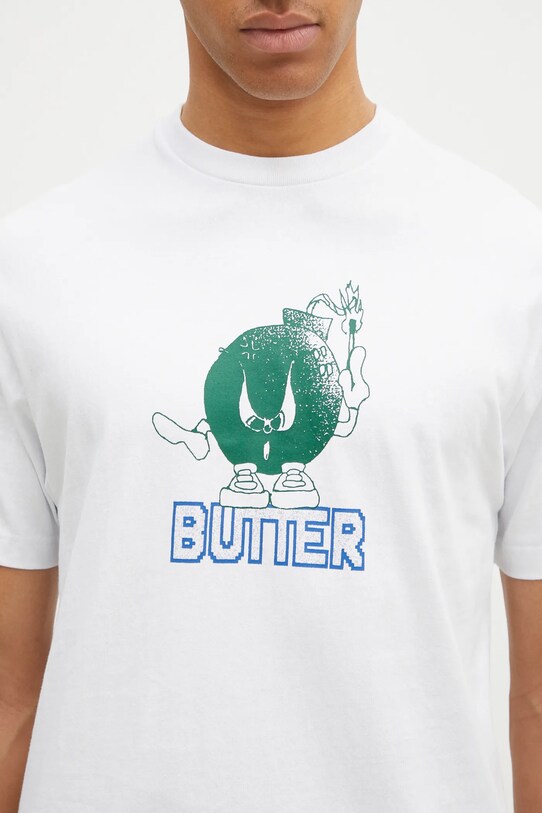 Butter Goods tricou din bumbac Bomb Tee alb BG243100