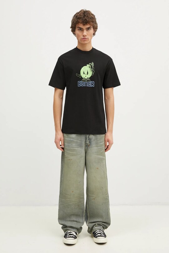 Bavlnené tričko Butter Goods Bomb Tee BG243100 čierna