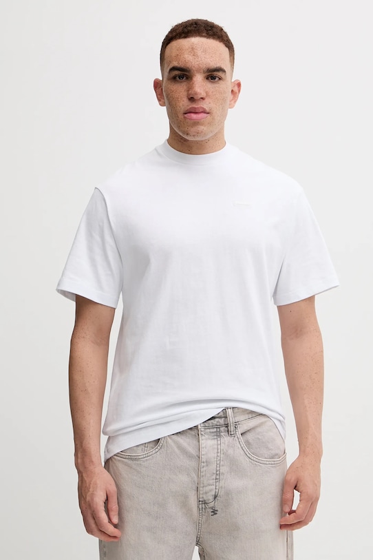 Butter Goods t-shirt bawełniany Basic Tee bawełna biały BG243110