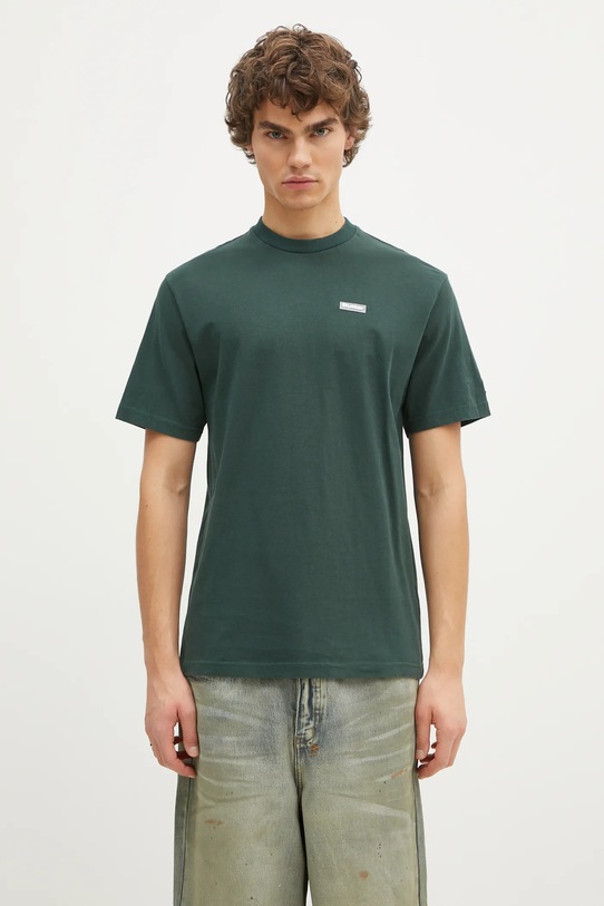 Bavlněné tričko Butter Goods Basic Tee hladký zelená BG243110