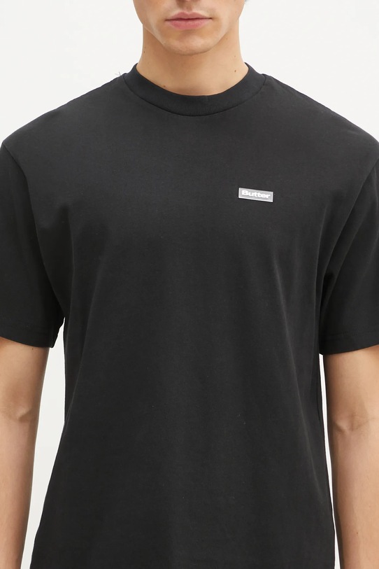 Памучна тениска Butter Goods Basic Tee черен BG243110