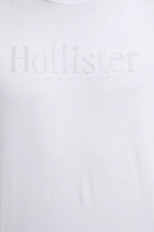 Памучна тениска Hollister Co. KI323.4213.100 бял