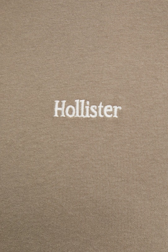 Hollister Co. tricou din bumbac KI323.4308.400 bej