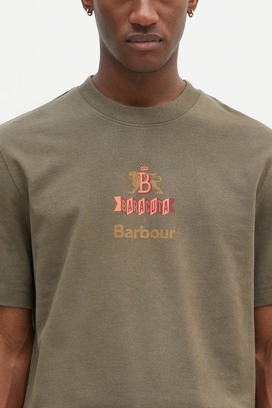 Bavlnené tričko Baracuta Barbour x Baracut Archive zelená BRTEE0018