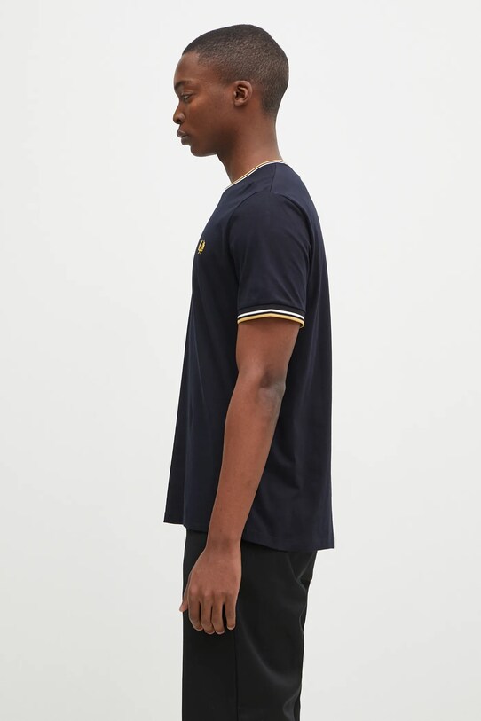 Хлопковая футболка Fred Perry Twin Tipped T-Shirt M1588.W53 тёмно-синий AA00