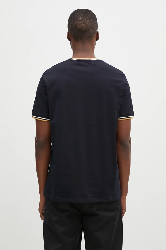 Одежда Хлопковая футболка Fred Perry Twin Tipped T-Shirt M1588.W53 тёмно-синий