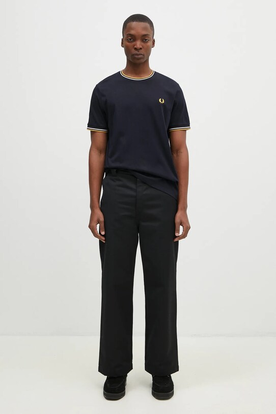 Хлопковая футболка Fred Perry Twin Tipped T-Shirt M1588.W53 тёмно-синий