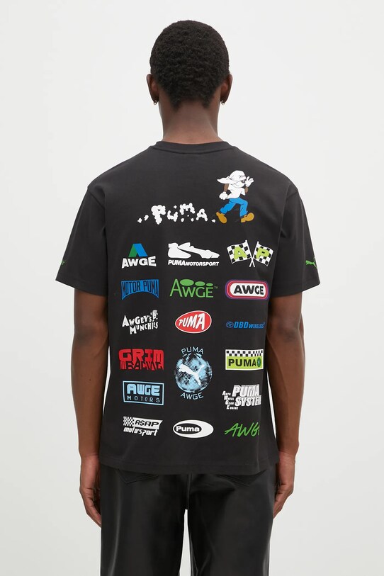 Puma t-shirt in cotone Puma x A$AP ROCKY Pocket regolare nero 632012