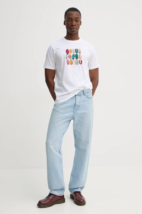 Бавовняна футболка PS Paul Smith M2R.011R.AP8921 білий SS25