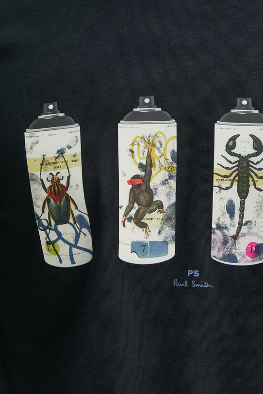 PS Paul Smith tricou din bumbac M2R.011R.PP5080 bleumarin