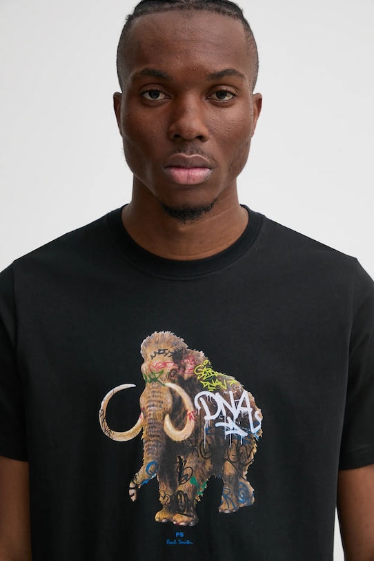 PS Paul Smith tricou din bumbac M2R.011R.PP5081 negru SS25