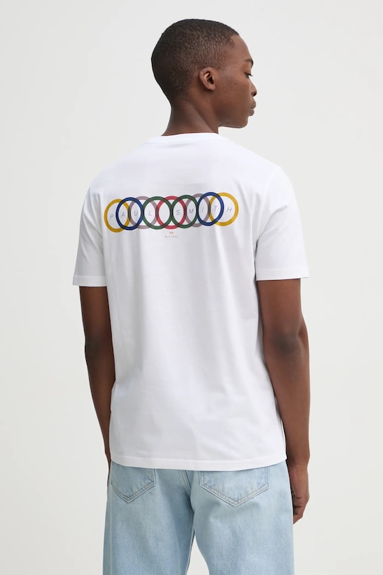 Ruházat PS Paul Smith pamut póló M2R.011R.PP5084 fehér