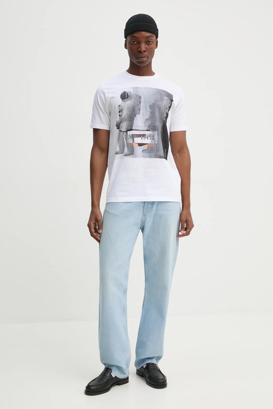 Bavlněné tričko PS Paul Smith M2R.011R.PP5086 bílá SS25