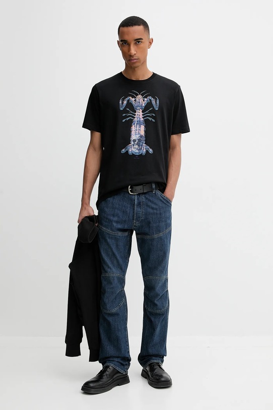 PS Paul Smith tricou din bumbac M2R.011R.PP5087 negru SS25
