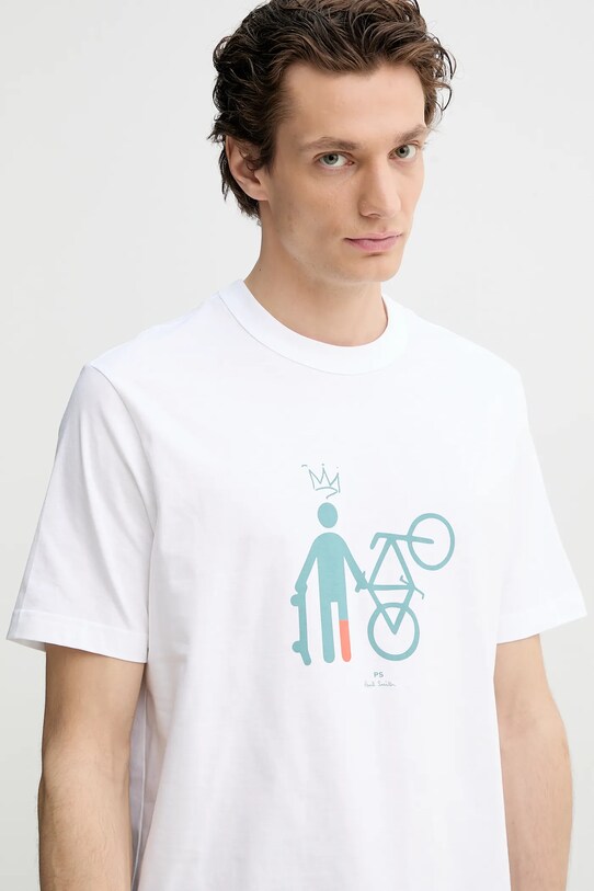 PS Paul Smith tricou din bumbac alb M2R.220X.PP4700