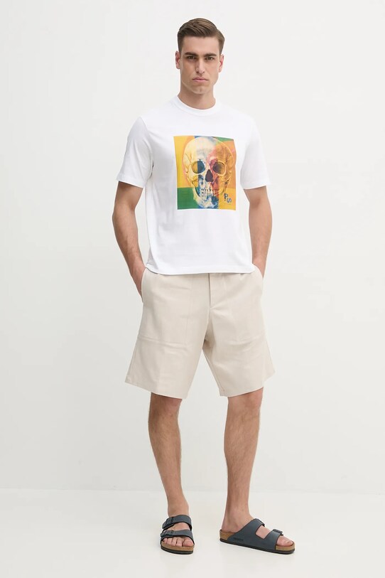 PS Paul Smith tricou din bumbac M2R.220X.PP4703 alb SS25