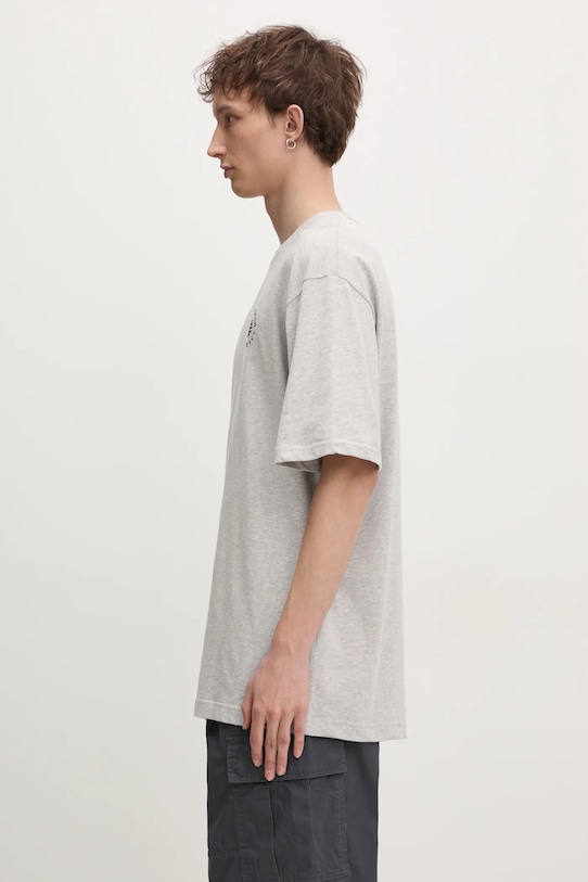 Бавовняна футболка Flowers for Society Basic FFSAPP040 сірий AW24