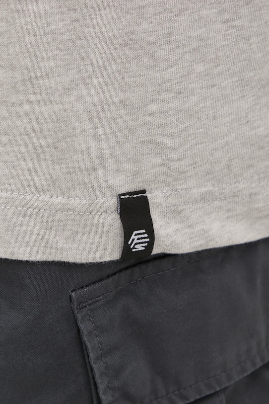 Бавовняна футболка Flowers for Society Basic сірий FFSAPP040