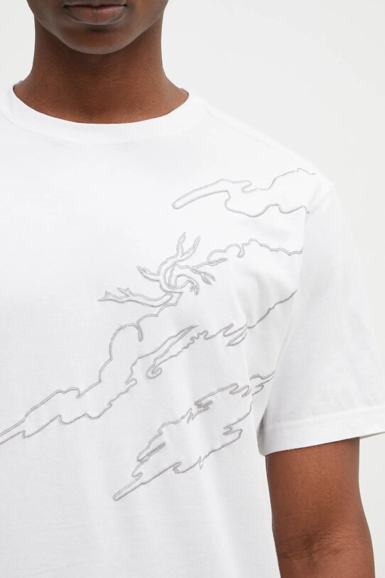 Maharishi tricou din bumbac Dpm: Sparse Bonsai T-Shirt alb 5339.WHITE