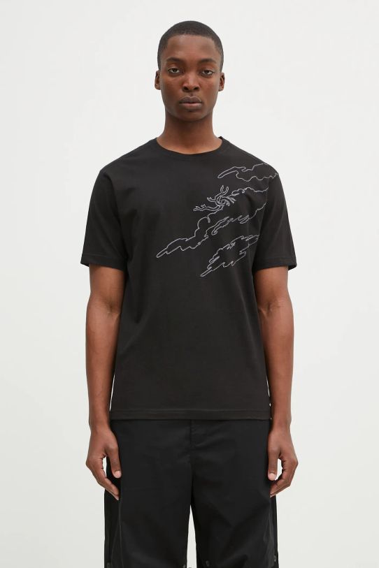 Maharishi t-shirt in cotone Dpm: Sparse Bonsai T-Shirt regolare nero 5339.BLACK