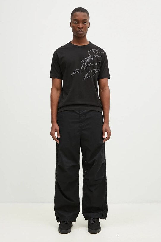 Хлопковая футболка Maharishi Dpm: Sparse Bonsai T-Shirt 5339.BLACK чёрный