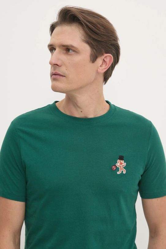 Lindbergh tricou din bumbac verde 30.400313.DKGREEN