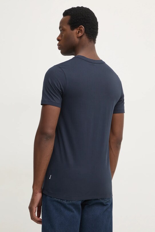 Odzież Lindbergh t-shirt bawełniany 30.400313.NAVY granatowy