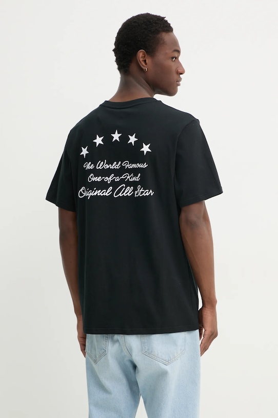 Odzież Converse t-shirt bawełniany 10027561.A01 czarny