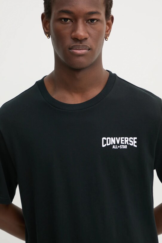 Хлопковая футболка Converse чёрный 10027561.A01