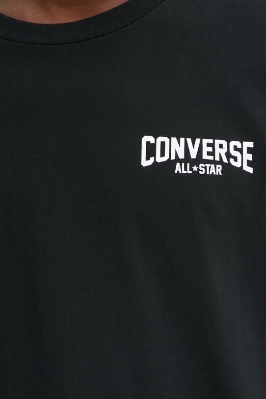 Хлопковая футболка Converse 10027561.A01 чёрный