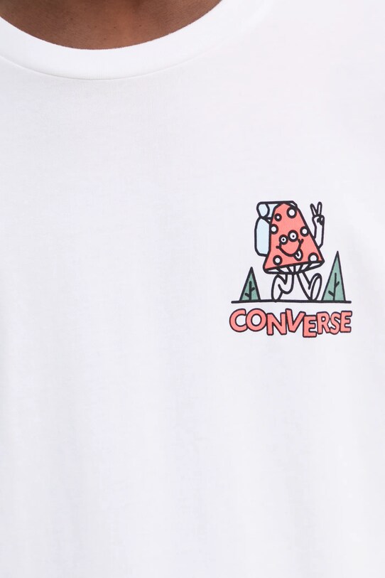 Хлопковая футболка Converse 10027097.A02 бежевый