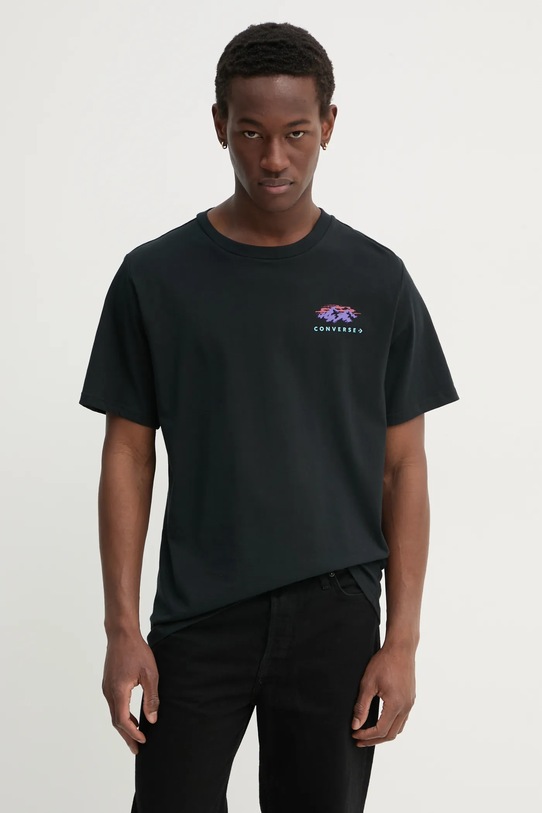 Îmbrăcăminte Converse tricou din bumbac 10027098.A02 negru