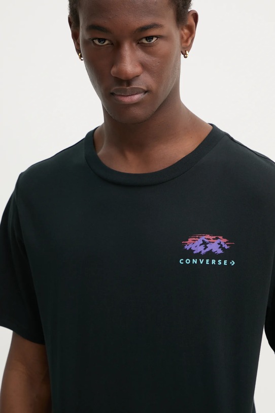 Converse tricou din bumbac negru 10027098.A02