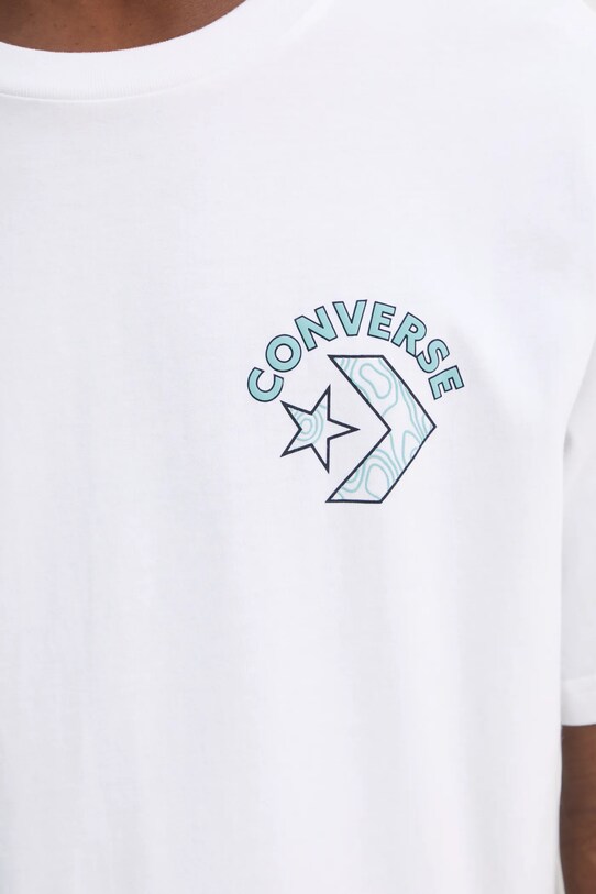 Хлопковая футболка Converse 10027096.A02 бежевый