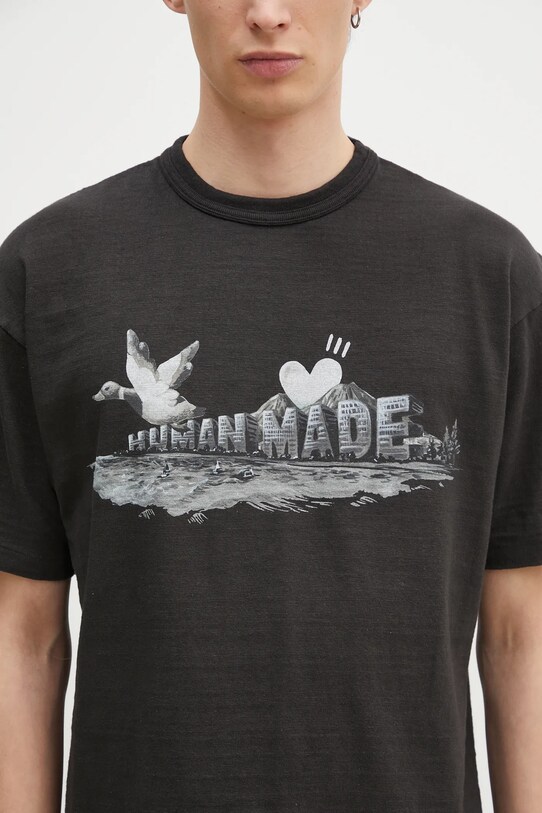 Human Made t-shirt bawełniany Graphic czarny HM28TE014