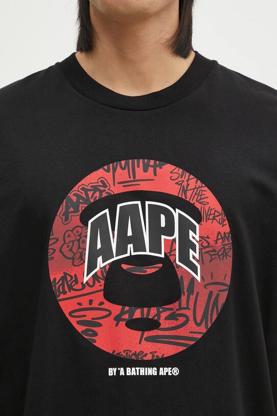 Хлопковая футболка AAPE Theme чёрный AAPTEM1423XXM