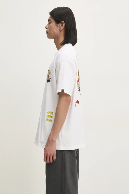 Хлопковая футболка AAPE Theme AAPTEM1499XXM белый AW24