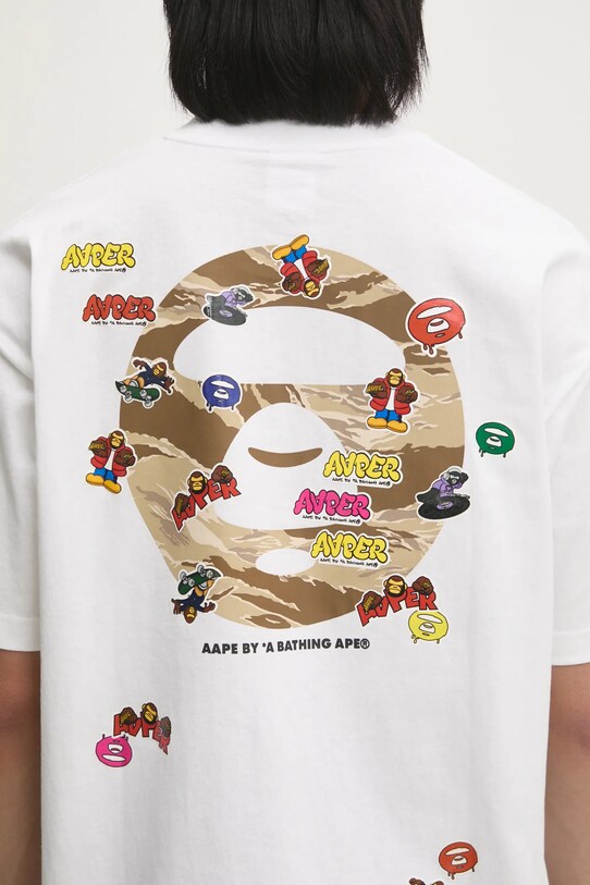 Хлопковая футболка AAPE Theme белый AAPTEM1499XXM