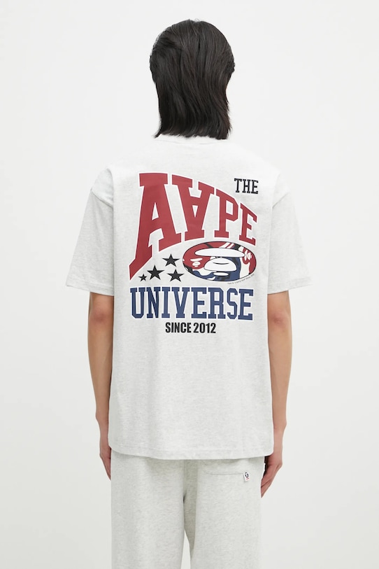 Clothing AAPE cotton t-shirt Theme Main AAPTEM1549XAN gray