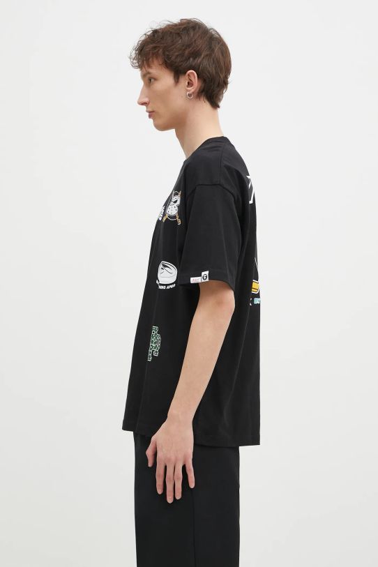 AAPE t-shirt in cotone Theme Main AAPTEM1550XXN nero AW24