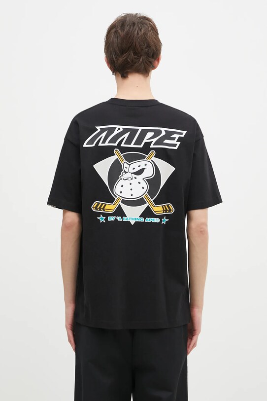 Одежда Хлопковая футболка AAPE Theme Main AAPTEM1550XXN чёрный