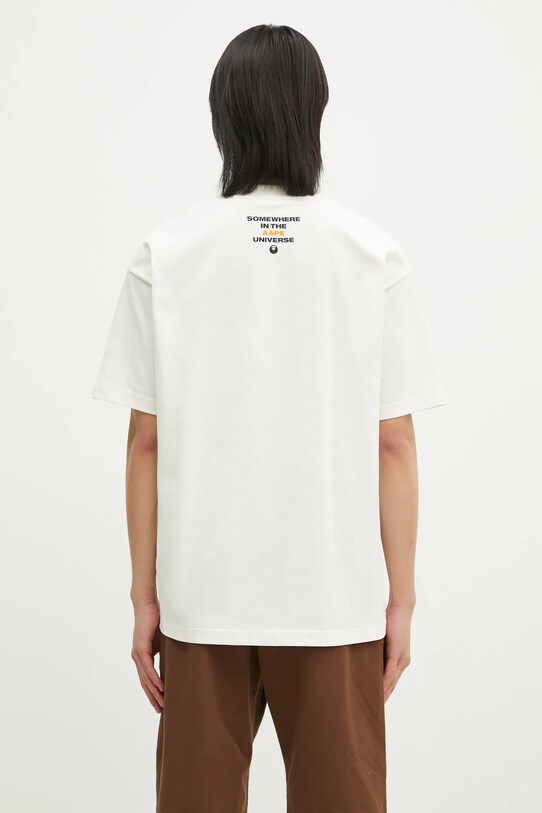 Одежда Хлопковая футболка AAPE Theme Main AAPTEM1551XXN бежевый