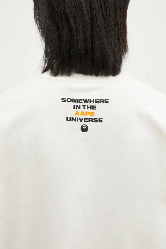 Хлопковая футболка AAPE Theme Main бежевый AAPTEM1551XXN