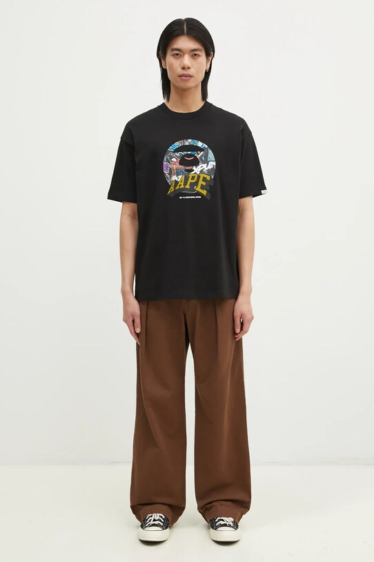AAPE t-shirt in cotone Theme Main AAPTEM1551XXN nero
