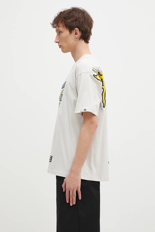 Бавовняна футболка AAPE Theme Main AAPTEM1555XXN бежевий AW24
