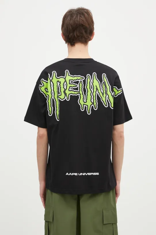 AAPE t-shirt in cotone Theme Main regolare nero AAPTEM1555XXN