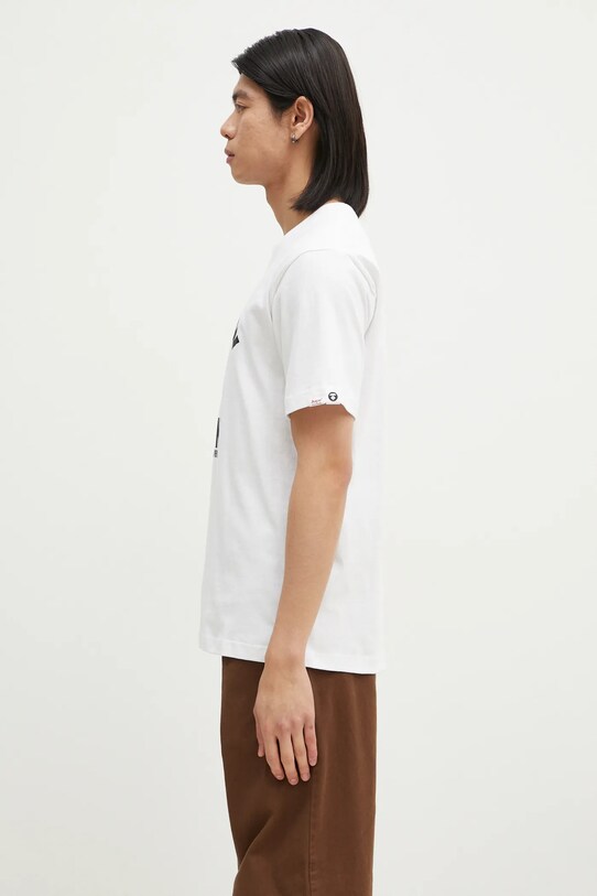 Хлопковая футболка AAPE Moon Face Logo AAPTEM1561XXN белый AW24