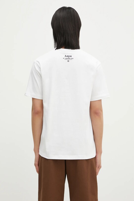 Одежда Хлопковая футболка AAPE Moon Face Logo AAPTEM1561XXN белый